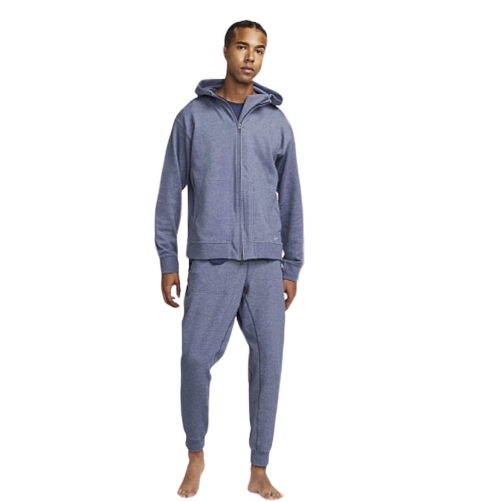 Nike Yoga DRI-Fit Restore Full Zip Fleece Hoodie in Blue DQ4876-410 - Picture 14 of 15